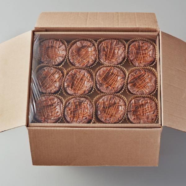 Pillsbury™ Thaw And Serve Molten Caramel Drizzled Brownies 2.5 Ounce Size - 60 Per Case.