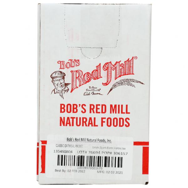 Bob's Red Mill Classic Gf Oatmeal Packets (Pkct) 9.88 Ounce Size - 4 Per Case.