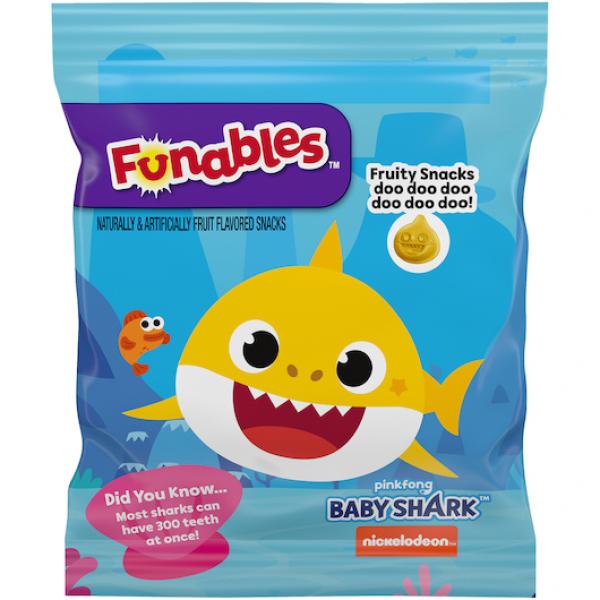 Funables Baby Shark Fruit Flavored Snacks Box 8 Ounce Size - 8 Per Case.