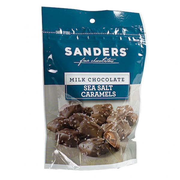 Sanders Milk Chocolate Sea Salt Caramel 7 Ounce Size - 6 Per Case.
