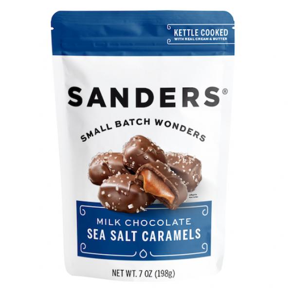 Sanders Milk Chocolate Sea Salt Caramel 7 Ounce Size - 6 Per Case.