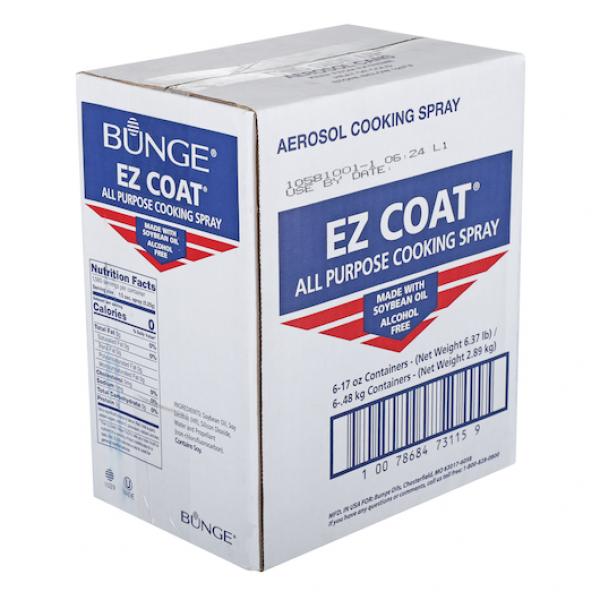 Bunge E Z Coat All Purpose Cooking Spray 17 Ounce Size - 6 Per Case.