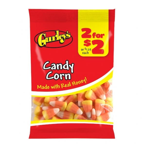 For $ Candy Corn 3 Ounce Size - 12 Per Case.