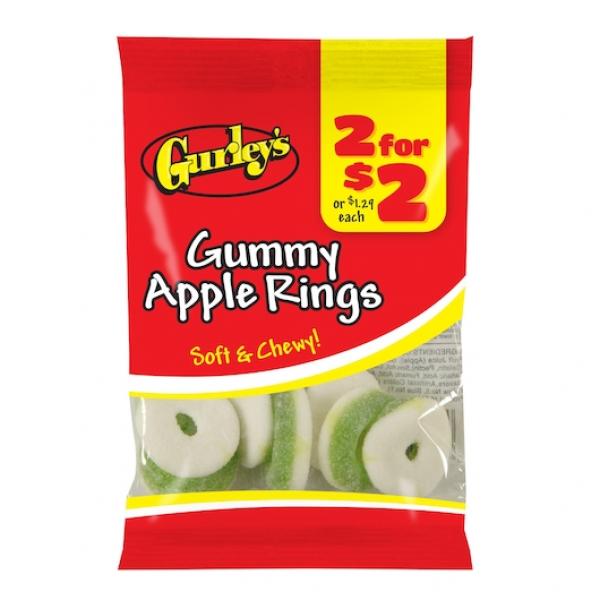 For $ Gummy Apple Rings 3.25 Ounce Size - 12 Per Case.