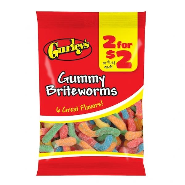 For $ Gummy Brite Worms Ea 3.75 Each - 24 Per Case.