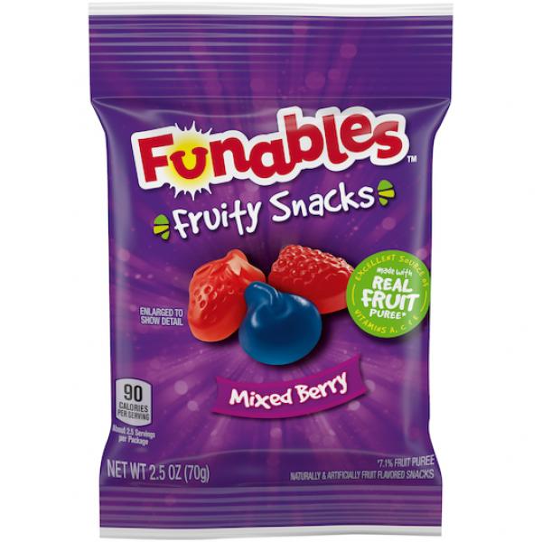 Funables Mixed Berry 2.5 Ounce Size - 48 Per Case.