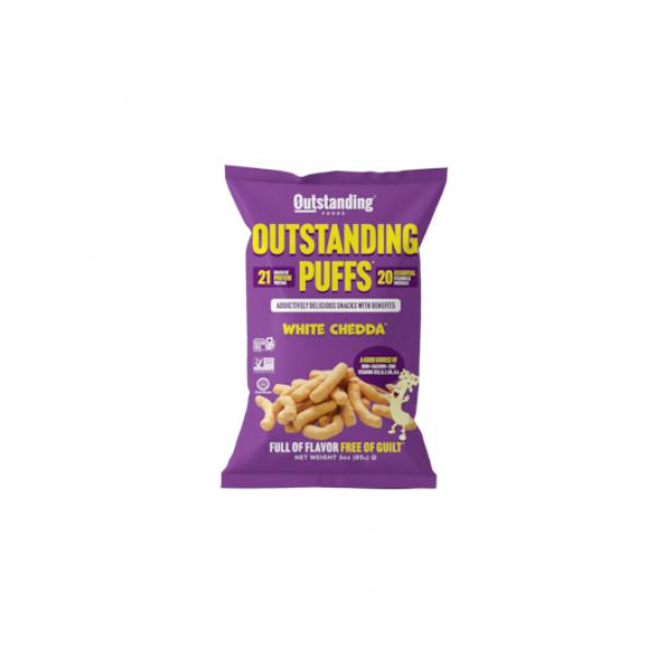 Outstanding Puffs Outstanding Puffs White Cheddar 3 Ounce Size - 8 Per Case.