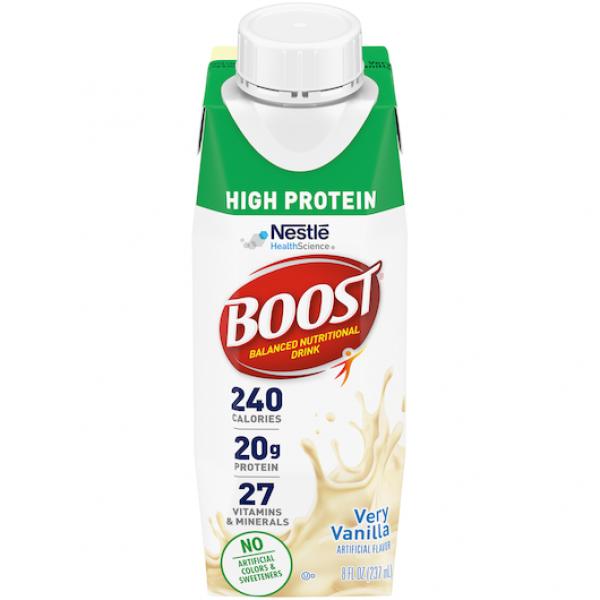 Nestle Boost Adult Nutrition Vanilla 8 Fluid Ounce - 24 Per Case.