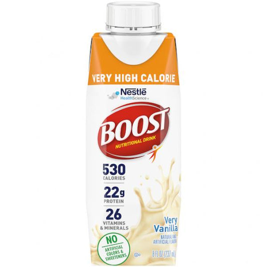 Nestle Boost Adult Nutrition Vanilla 8.01 Fluid Ounce - 24 Per Case.