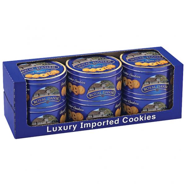 Royal Dansk Danish Butter Cookie Tin 24 Ounce Size - 6 Per Case.