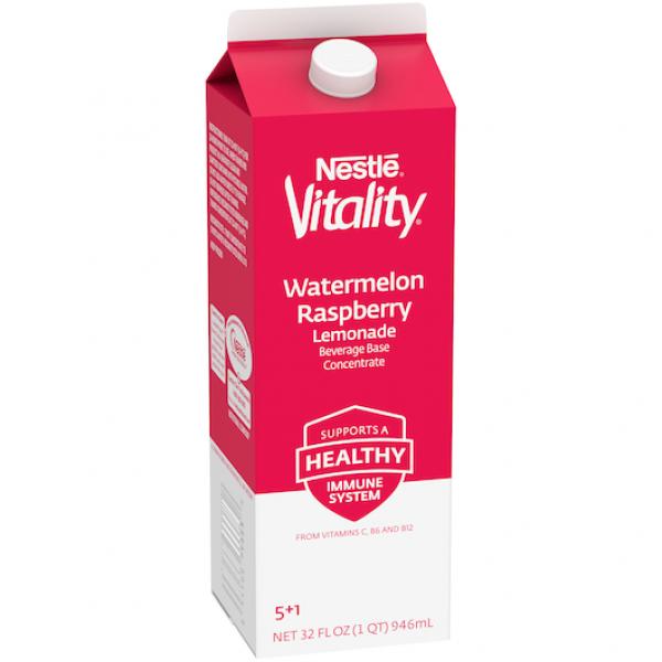 Nestle Vitality Waterlemon Raspberry Lemonade% Frozen Concentrate 32 Ounce Size - 12 Per Case.