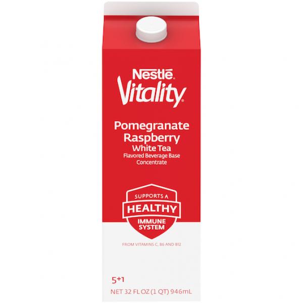 Nestle Vitality Pomegranate Raspberry White Tea Frozen Concentrate X32 Fluid Ounce - 12 Per Case.