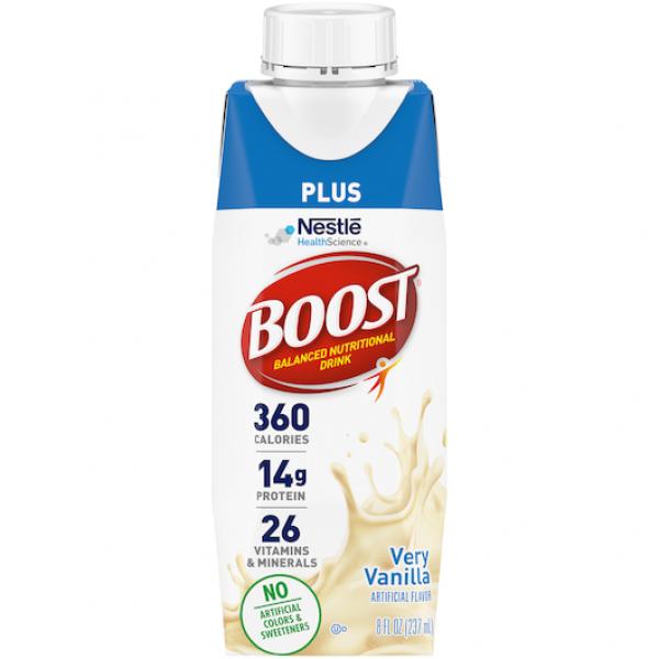 Boost Plus® Very Vanilla Carton 8 Fluid Ounce - 24 Per Case.