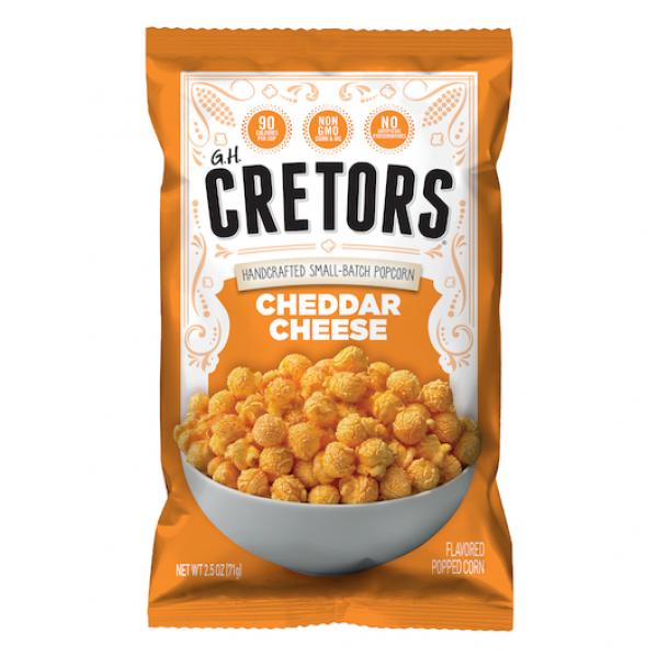 G H Cretors Cheddar Cheese Popcorn 2.5 Ounce Size - 6 Per Case.