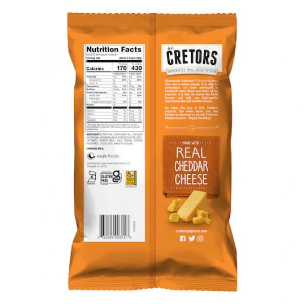 G H Cretors Cheddar Cheese Popcorn 2.5 Ounce Size - 6 Per Case.