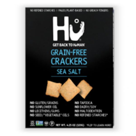 Hu Sea Salt Crackers 4.25 Ounce Size - 6 Per Case.