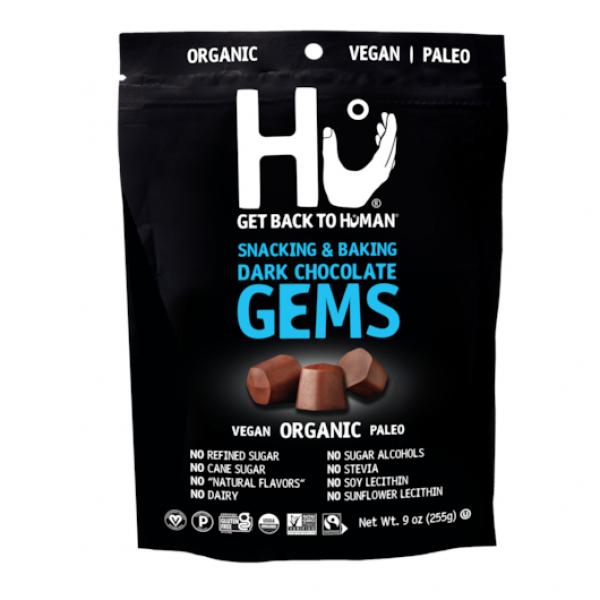 Hu Dark Chocolate Gems 9 Ounce Size - 6 Per Case.