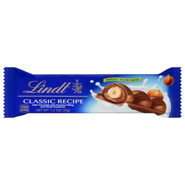 Lindt & Sprungli USA Inc Classic Recipe Whole Hazelnut Bar 1.2 Ounce Size - 18 Per Case.