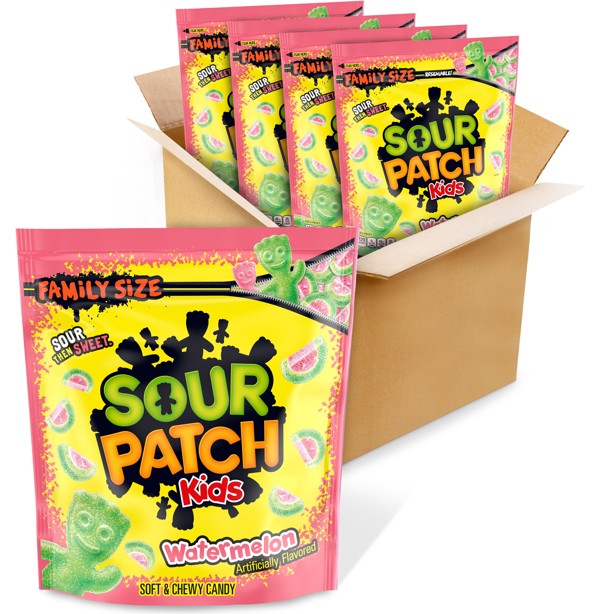Lb Sour Patch Kids Wtrmln Bag 1.8 Pound Each - 4 Per Case.