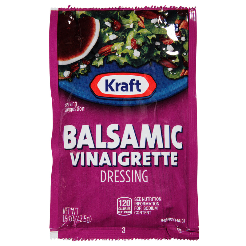 Kraft Balsamic Vinaigrette Salad Dressing Extra Virgin Olive Oil 60 Casepack 1.5 Ounce Packets