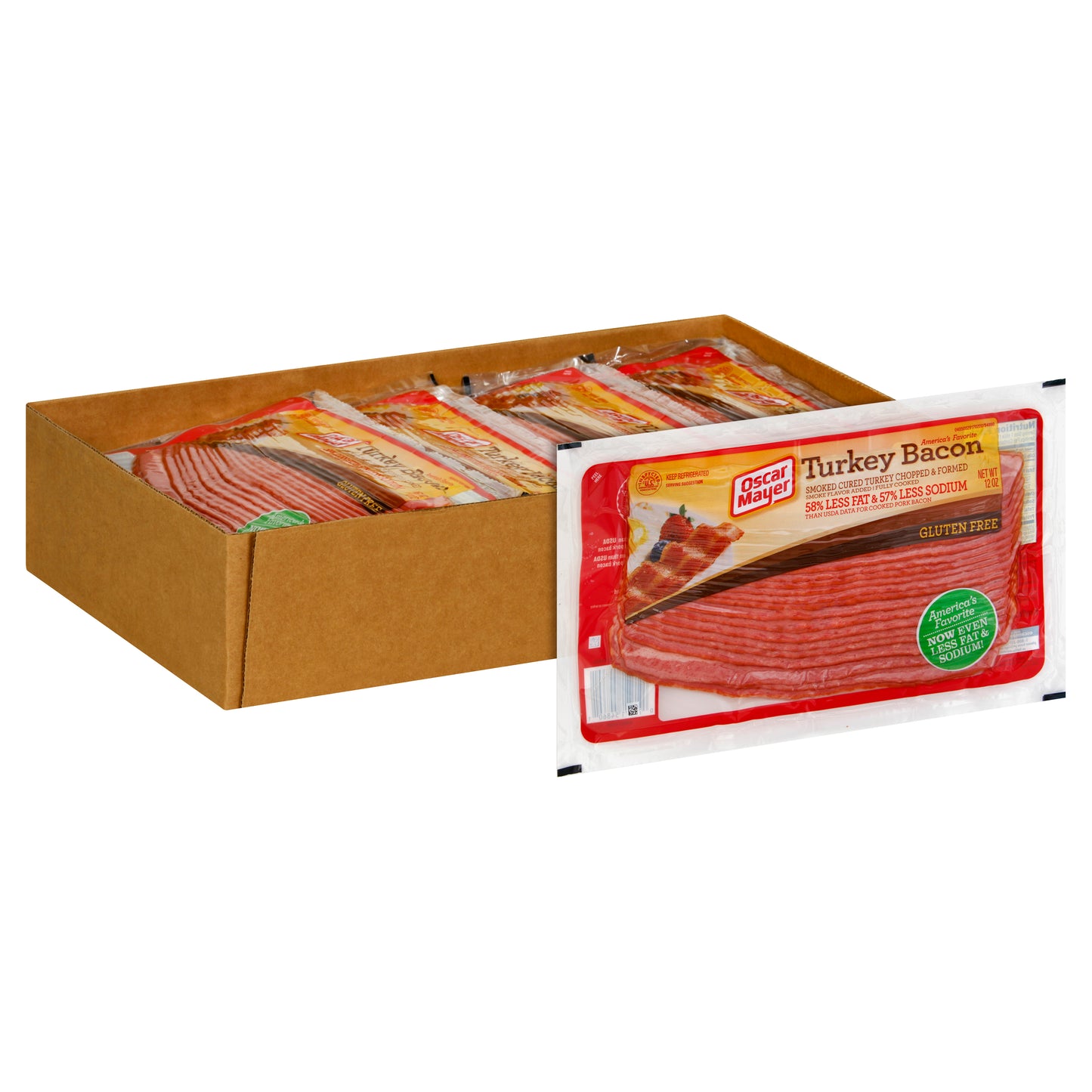 Oscar Mayer Sliced Turkey Bacon, 12 Ounce Size - 16 Per Case.