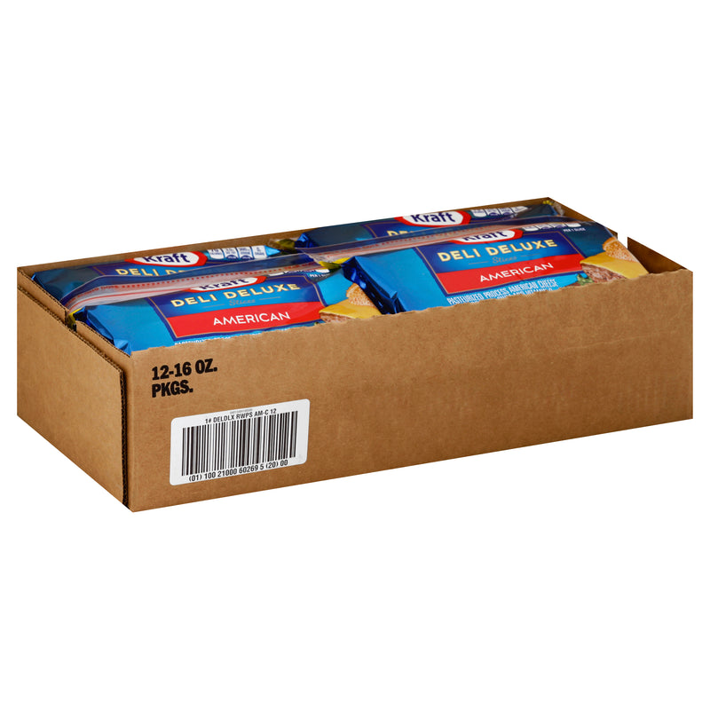 Kraft Deluxe Deli American Cheese, 1 Pound Each - 12 Per Case.