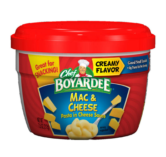 Chef Boyardee Mac & Cheese 7.5 Ounce Size - 12 Per Case.