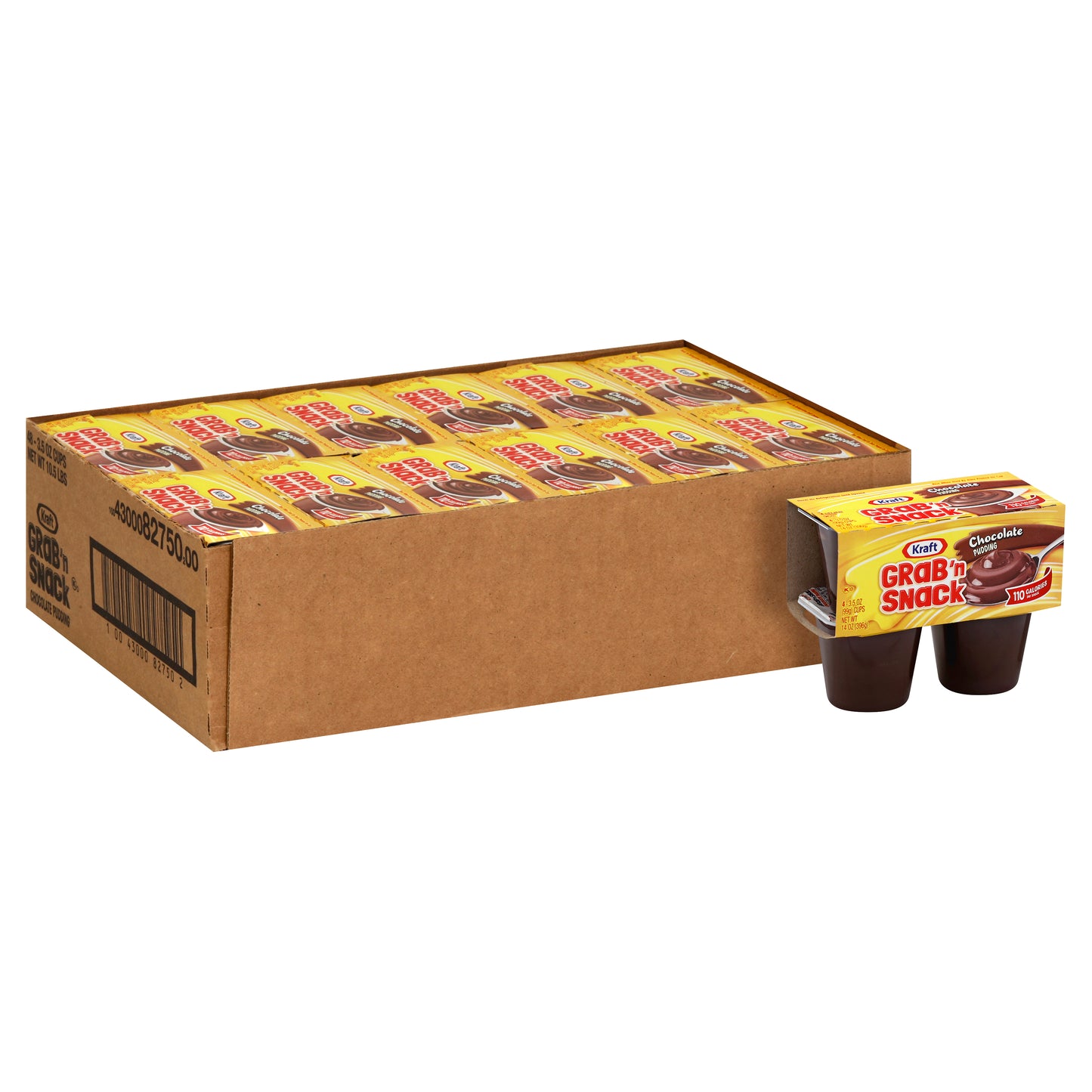 KRAFT GRAB 'N SNACK Chocolate Pudding 3.5 Ounce Cups (4/12 Count)