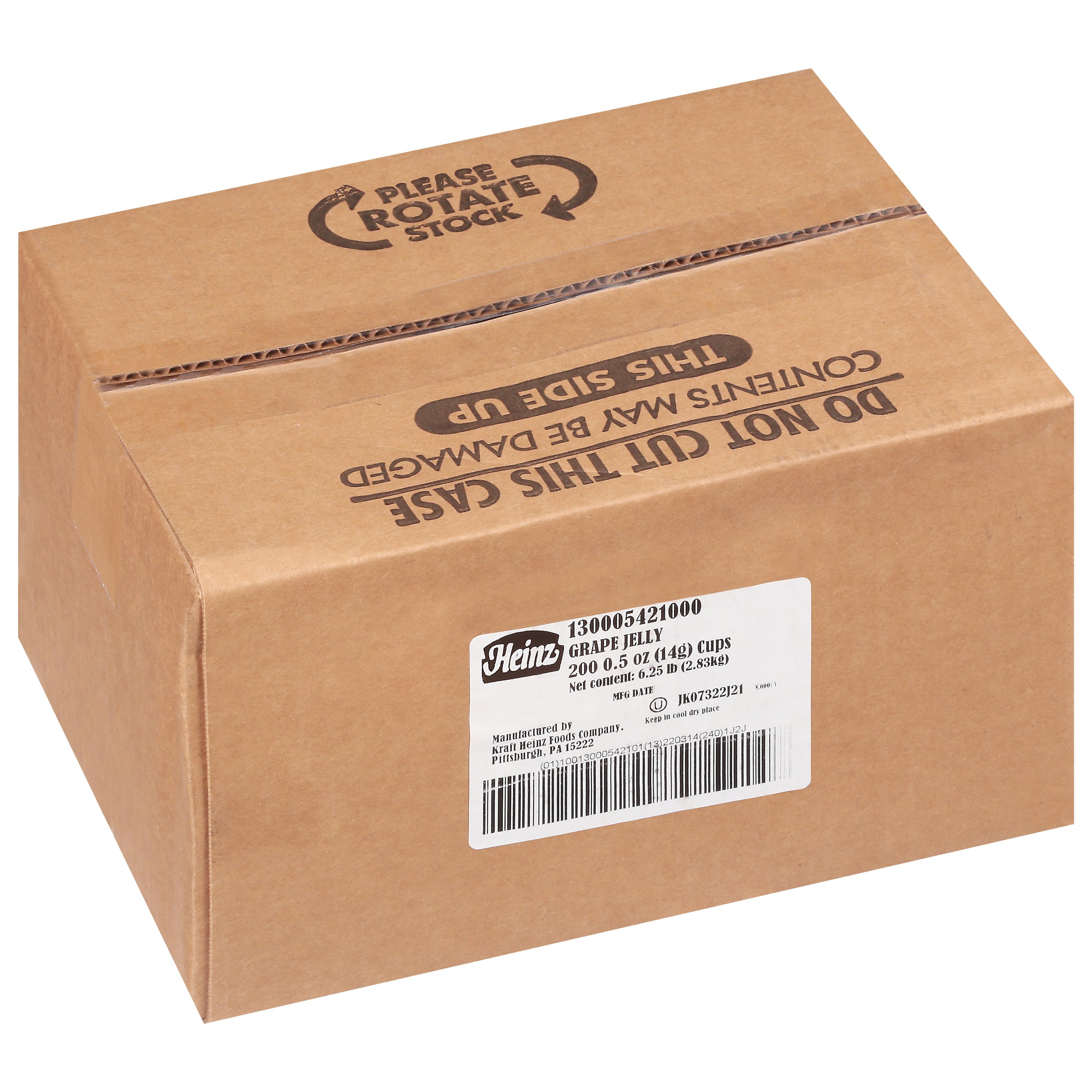 HEINZ Single Serve Grape Jelly 0.5 Ounce Cups 200 Per Case