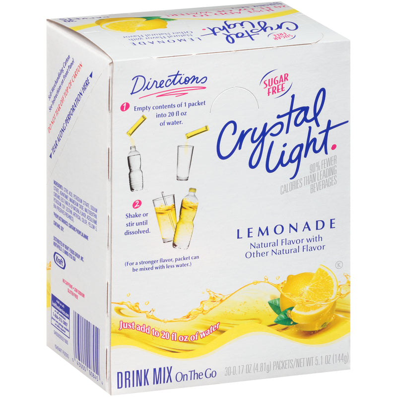 Crystal Light Lemonade Powdered Drink Mix 120.0Casepack 4 Boxes of 30 On-the-Go Packets