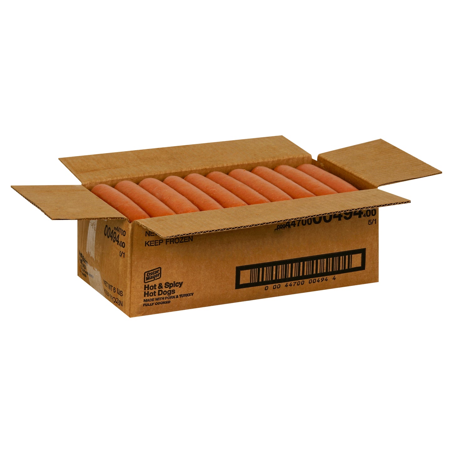 OSCAR MAYER Hot & Spicy Hot Dog (5:1 6" 6 lb. Case)