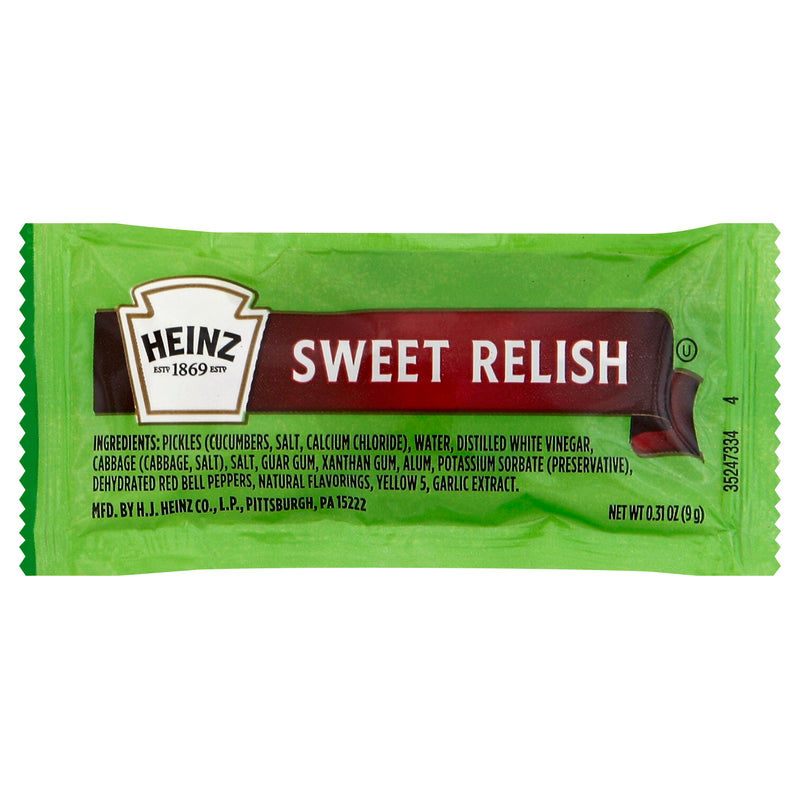 HEINZ Single Serve Sweet Relish 0.31 Ounce Packets(500)