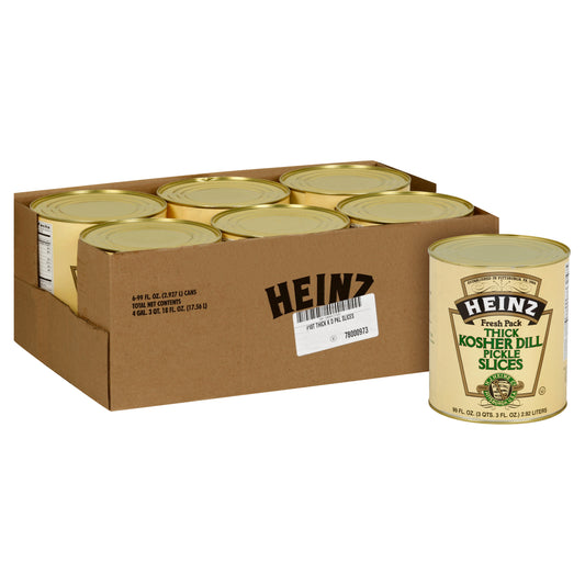 HEINZ Kosher Dill Pickle Slices #10 Can 99 Fluid Ounce 6 Per Case