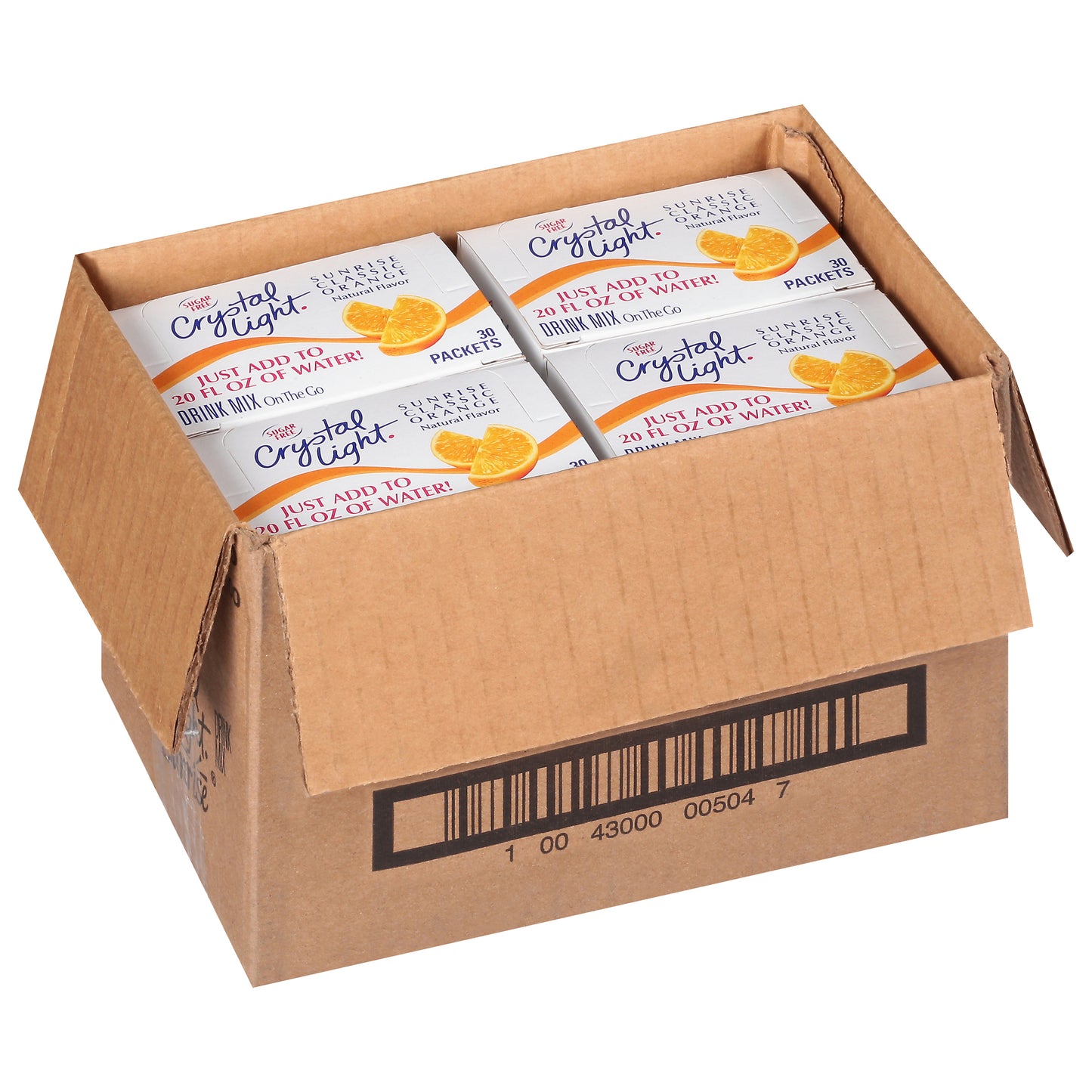 Crystal Light Sunrise OrangePowdered Drink Mix 120Casepack 4 Boxes of 30 On-the-Go Packets