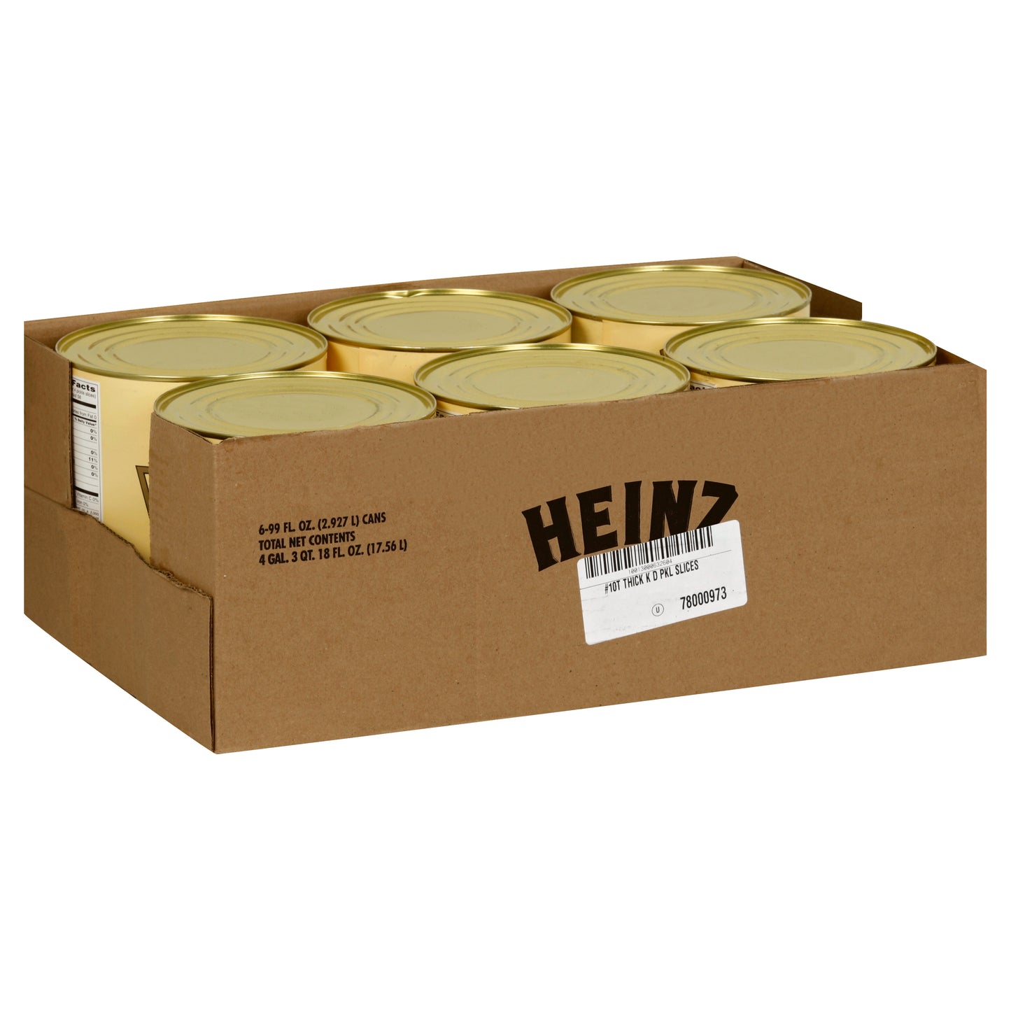 HEINZ Kosher Dill Pickle Slices #10 Can 99 Fluid Ounce 6 Per Case