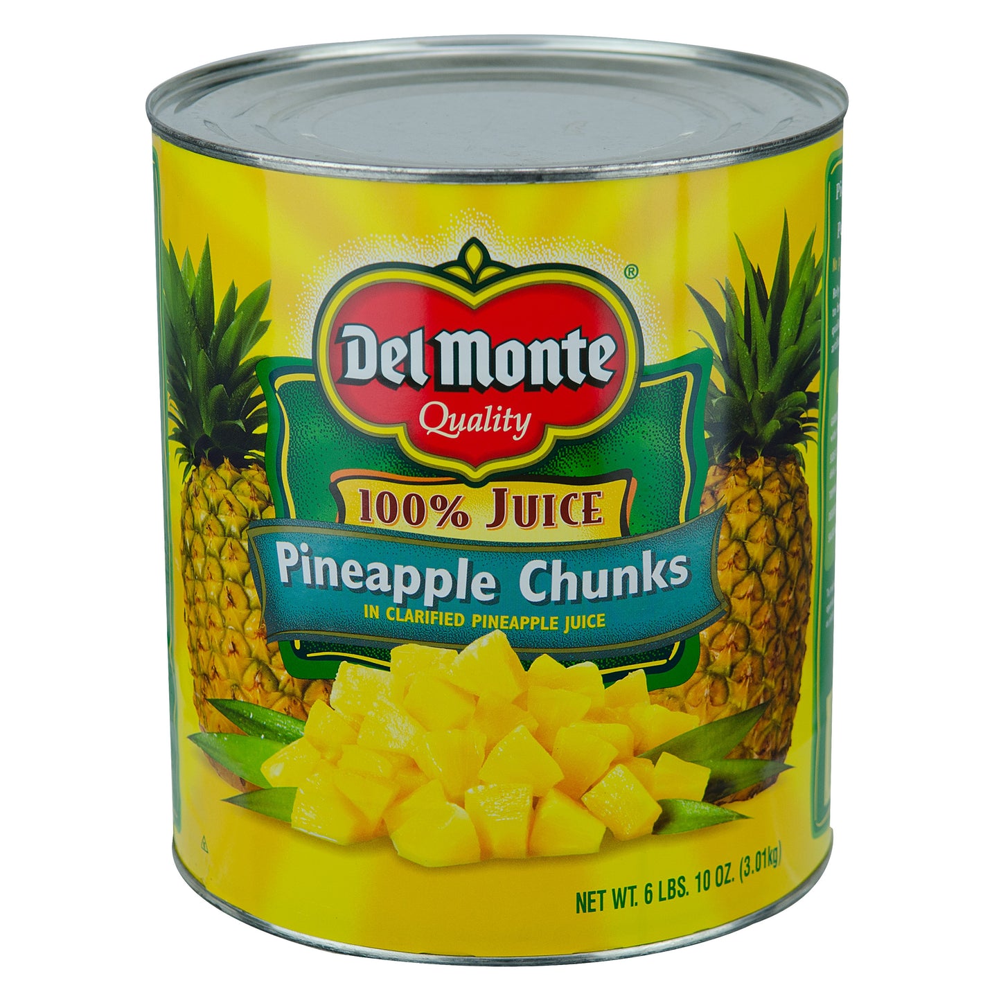 Del Monte Pineapple Chunks In Clarified Pineapple Juice Can 106 Ounce Size - 6 Per Case.