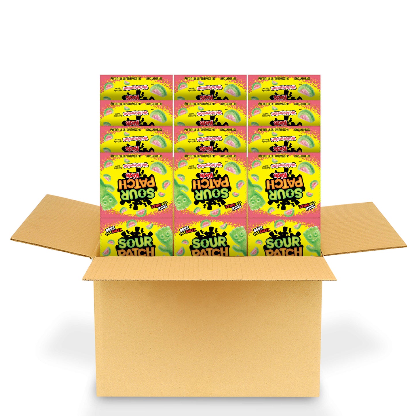 Sour Patch Watermelon Soft Candy Fat Free Z 2 Ounce Size - 288 Per Case.