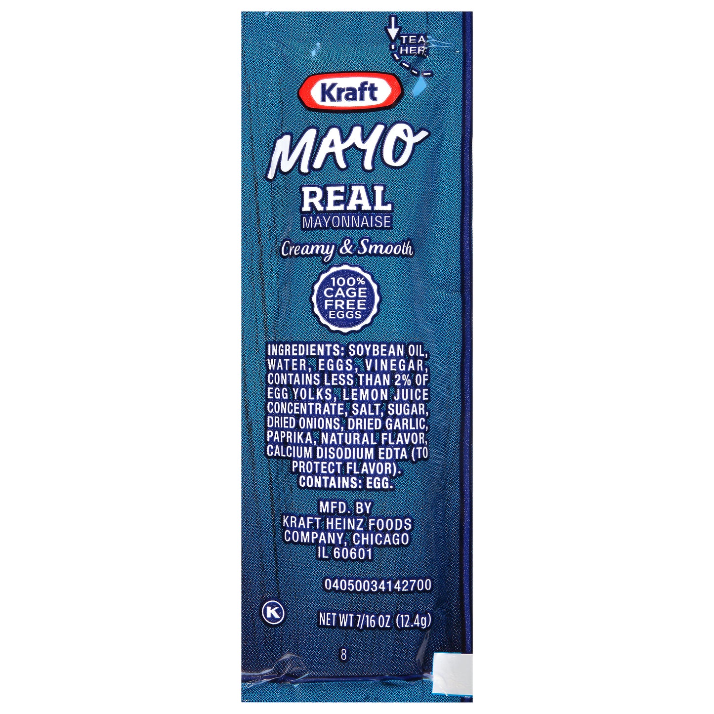 KRAFT Real Mayonnaise 12 Gram Packets(500)