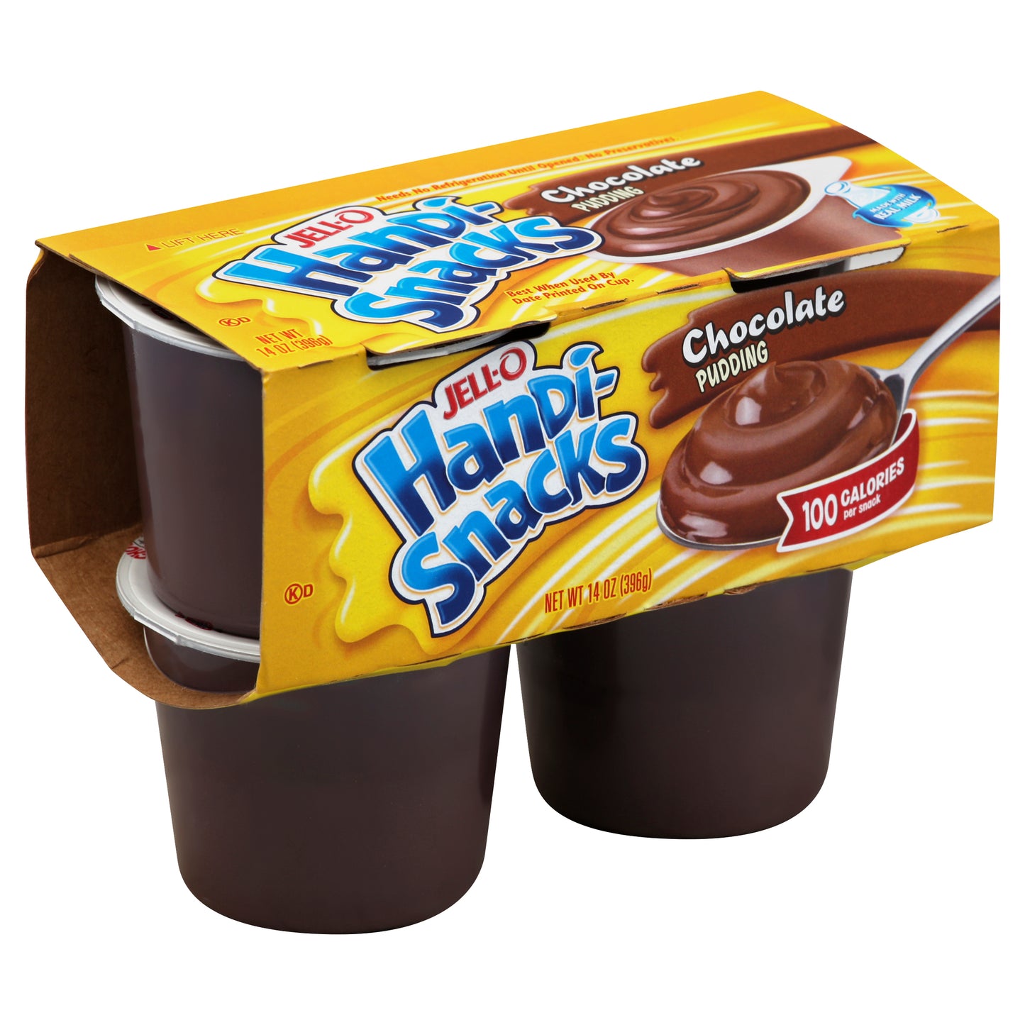 KRAFT GRAB 'N SNACK Chocolate Pudding 3.5 Ounce Cups (4/12 Count)