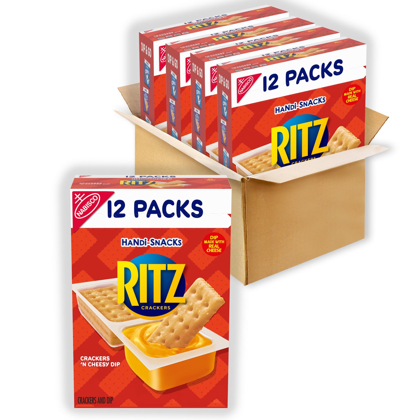 Handi Snacks Ritz Two Compartment Snacks Crackers N Cheez Ritz Z 0.95 Ounce Size - 48 Per Case.