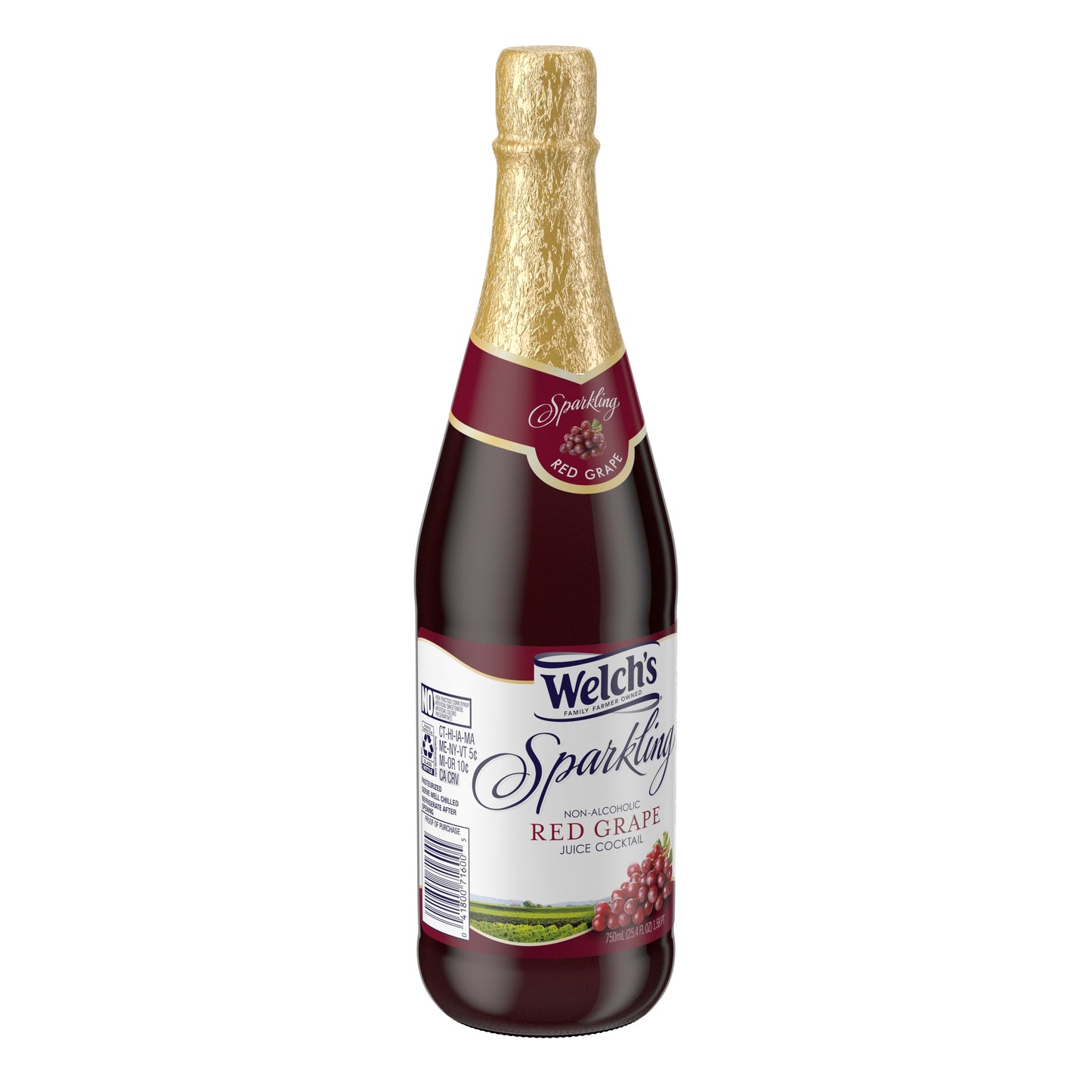 Welch's Sparkling Juice Cocktail Red Grape 25.4 Fluid Ounce - 12 Per Case.