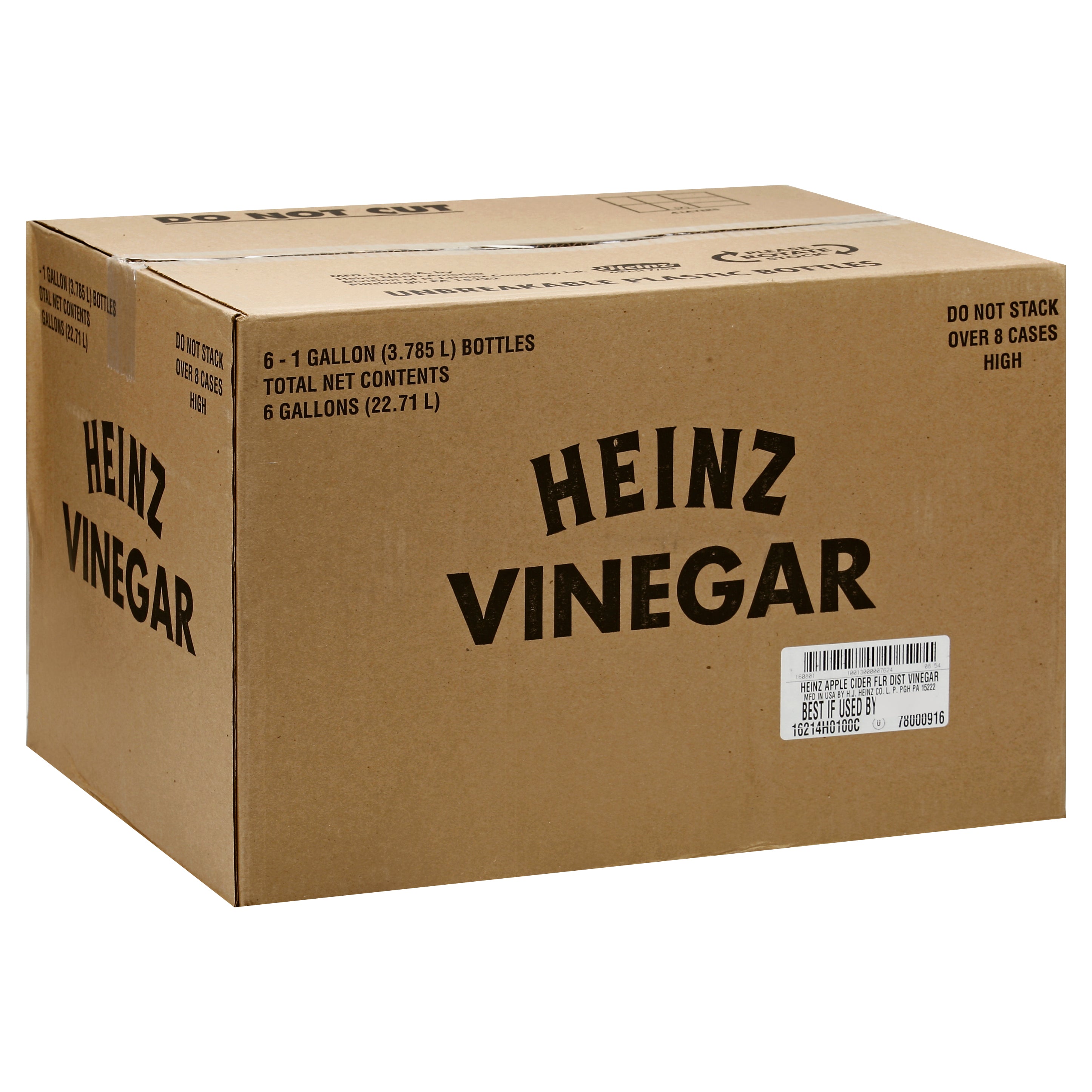 Heinz Apple Cider Flavor Plastic Vinegar, Ga 1 Gallon - 6 Per Case.