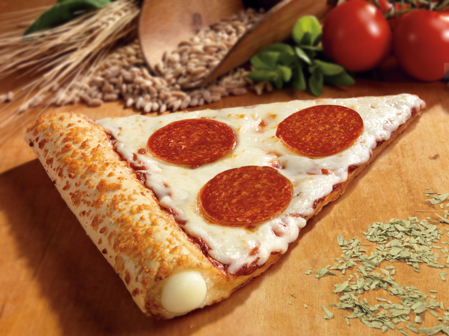 Stuffed Crust Pepperoni Reduced Fat Mozzarella Whole Grain 5 Ounce Size - 72 Per Case.