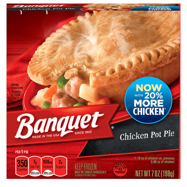 Banquet Chicken Pot Pie 7 Ounce Size - 24 Per Case.