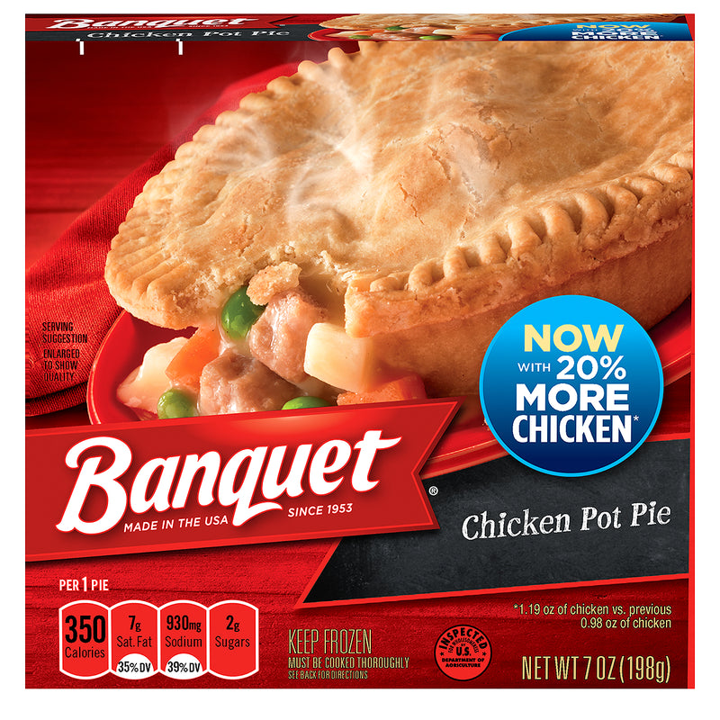 Banquet Chicken Pot Pie 7 Ounce Size - 24 Per Case.