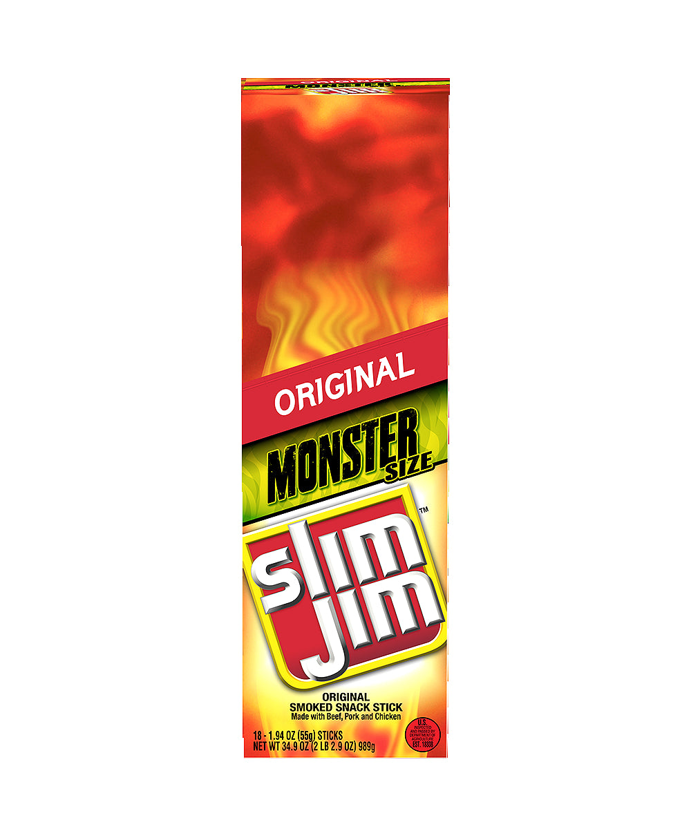 Slim Jim Original Stick 1.94 Ounce Size - 108 Per Case.