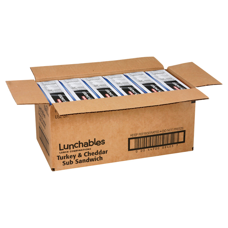 Lunchable Uploaded Turkey & Cheddar Cheese Sub Sandwich, 15 Ounce Size - 6 Per Case.